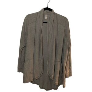Alternative Gray Cardigan Sweater Lightweight Knit. Pockets. Size L.